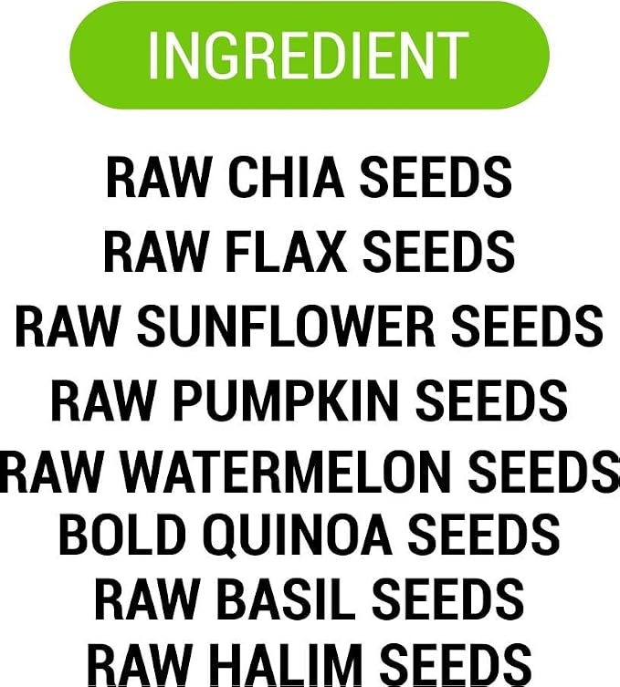 Coreganic Raw Edible Seeds Family pack (Flax,Chia,Pumpkin,Sunflower,Basil,Watermelon,Quinoa Seeds & Halim Seed),200g [Pack of 8]